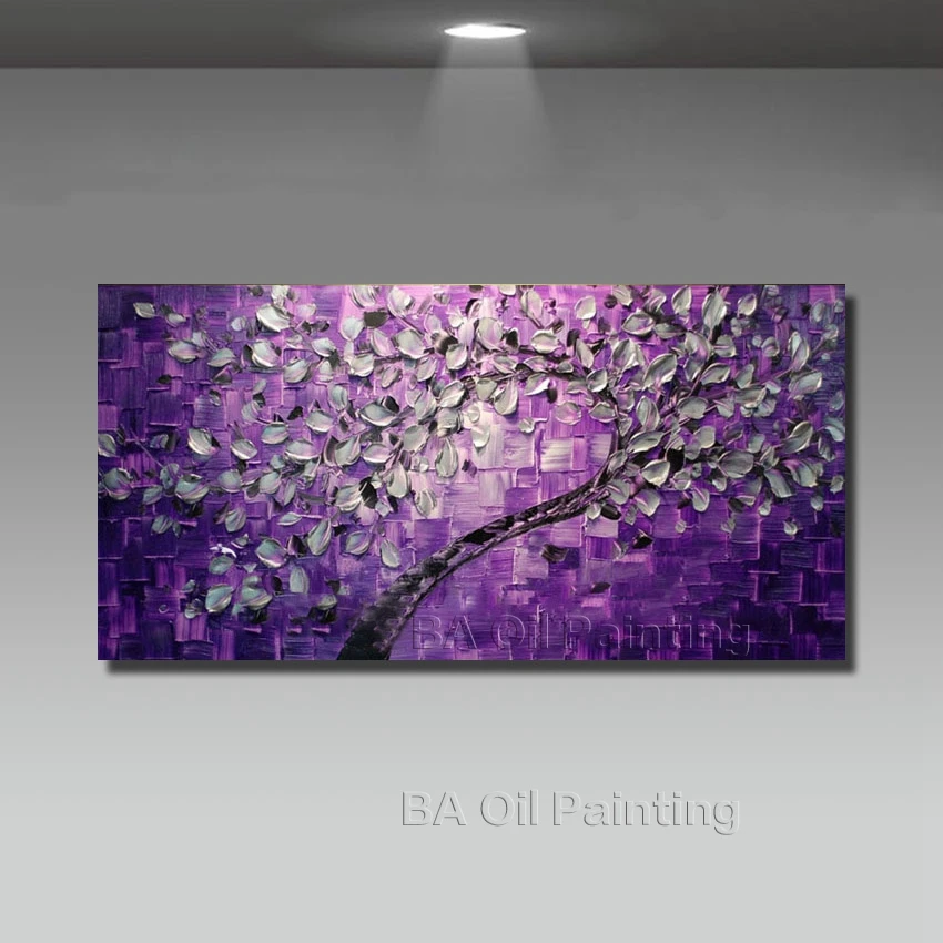 

Free Shipping Big Size Wall Art Tree Oil Painting On Canvas For Home Decor Ideas Paints On Wall Pictures Art Unframed HF0014