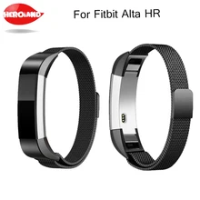 Мода металлический ремешок на запястье ремень для Fitbit Alta HR и Альта групп, замена Milanese Loop Нержавеющая сталь металлических групп