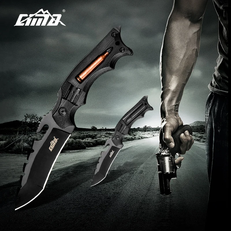 CIMA Bullet Tactical knife! Outdoor survival hunting knife, G10 Handle,AUS-8 Steel