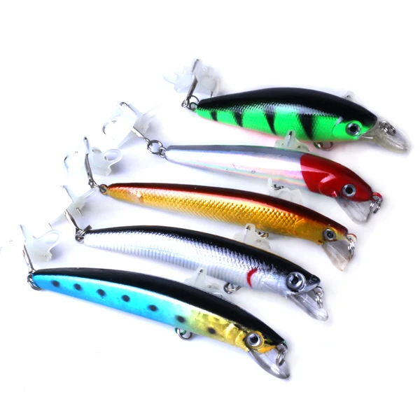 

HENGJIA 1pcs New Mixed Hard Plastic Minnow Lure 3D Eyes Crankbait Wobbler Artificial Bait Fishing Tackle Crankbait lure bait