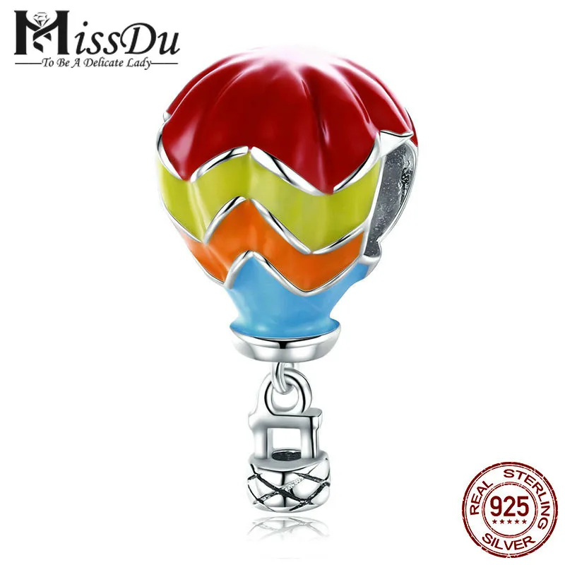 

100% 925 Sterling Silver Turkish Balloon Turkey Ball Enamel Beads fit Charm Bracelets Sterling Silver Jewelry SCC867