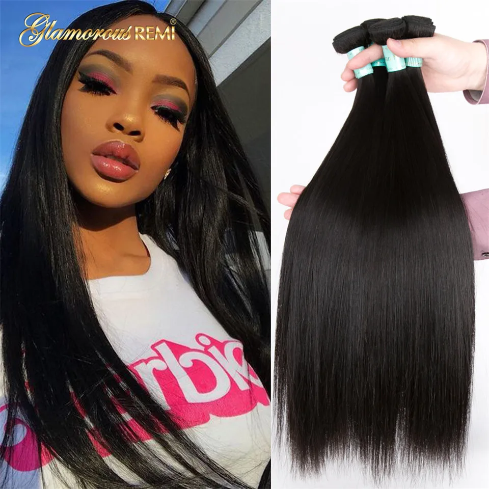 Malaysia Straight Human Hair 1 Piece 8 26inch Hair Weave Bundles