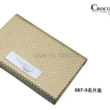 5 вариантов цвета качество крокодил металлическая визитница ID держателей карт Рекламные Подарочные карты случае 065