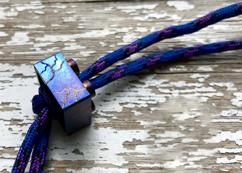EDC Открытый карманный инструмент креативный лего титановый сплав нож бусины фонарик брелок для устройства подвесной Зонт веревка кулон