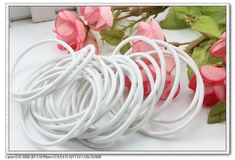 300 pcs/lot 2 mm pure white glue connected girl lady elastic hairbands, ponytail holder,hair