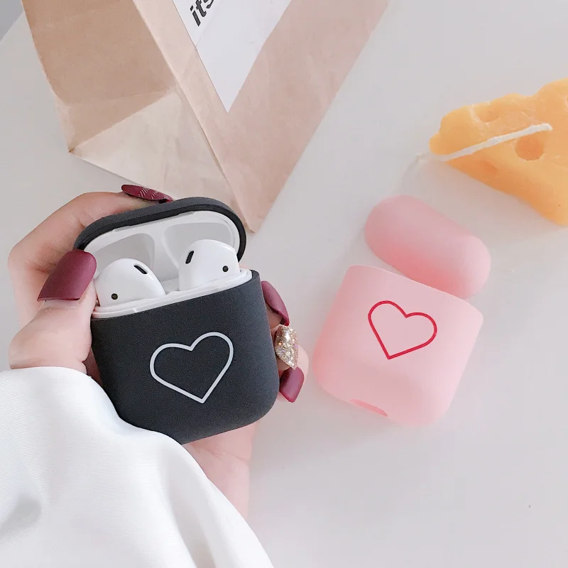 Матовый однотонный защитный чехол для AirPods PC Apple Airpod зарядки наушников Жесткий