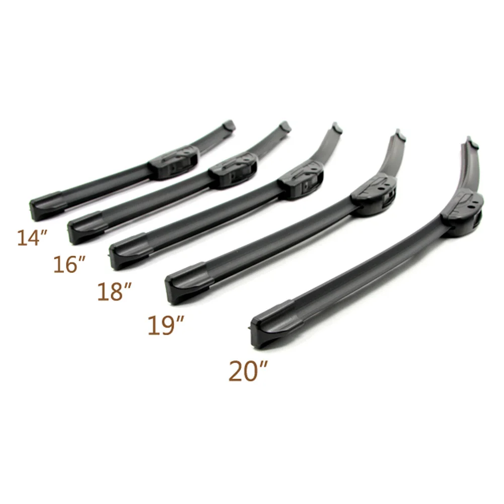 1PC TIROL Universal Car Bracketless Rubber Windshield Wiper Blade