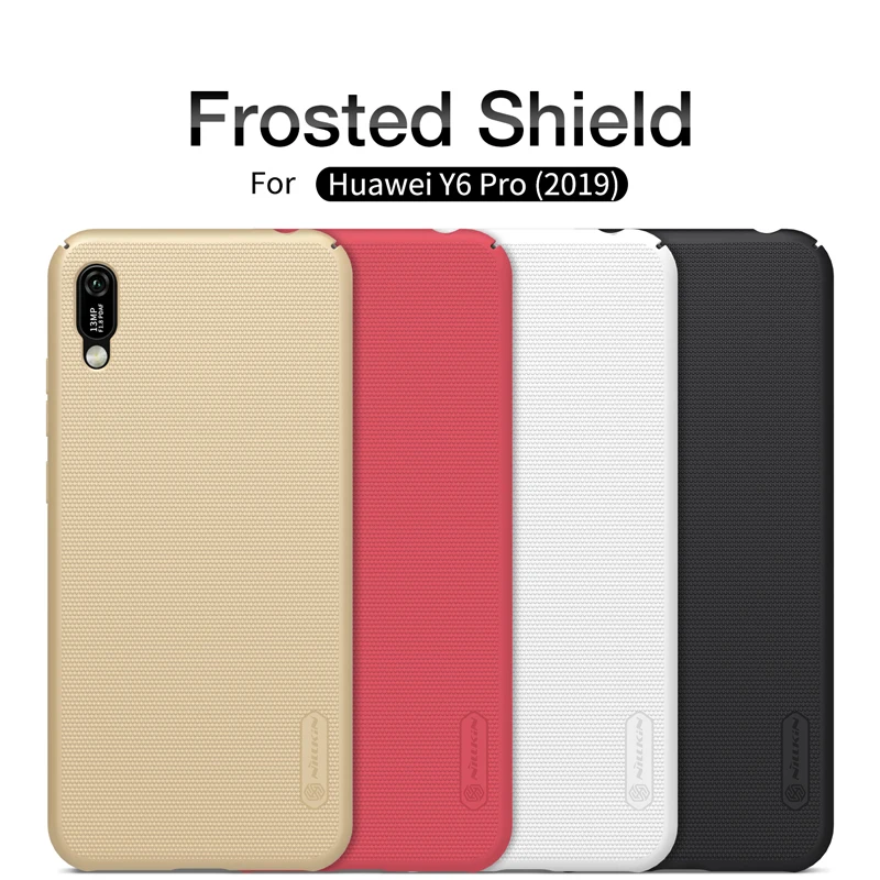 

Huawei Y6 Pro 2019 Case Huawei Y6 Pro 2019 Cover NILLKIN Super Frosted Shield matte hard back cover gift phone holder