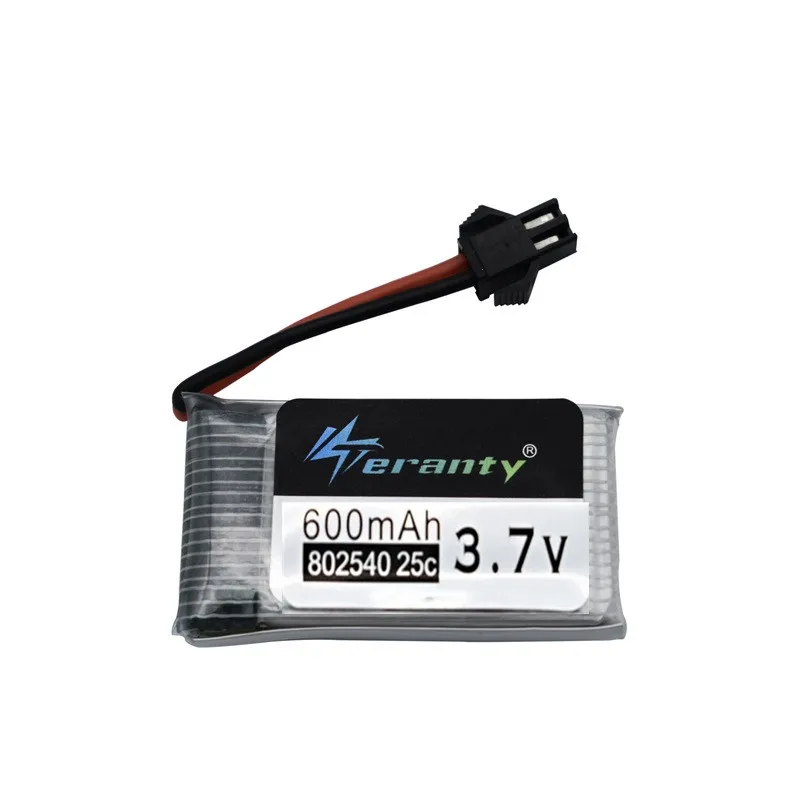 3,7 в 600 мАч 25c Lipo Батарея 802540 для Syma X5 x5c X5HC X5HW X5SW CX-30 M68 509 509 г 509 Вт 510 Квадрокоптер с дистанционным управлением Drone запасные части