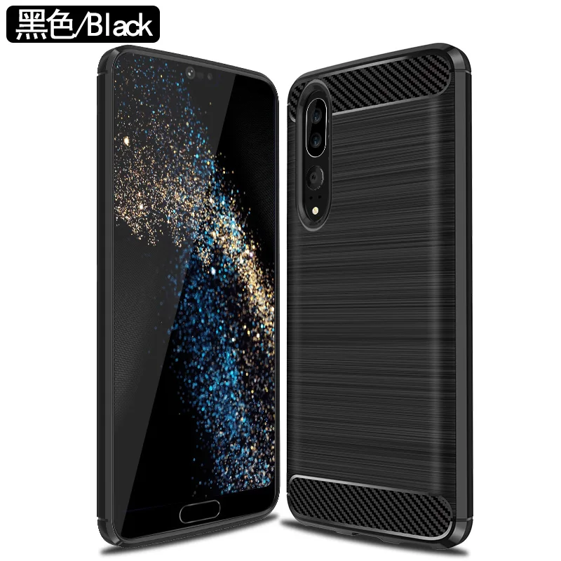 

huawei p20 smart case new Luxury Slim Brushed Pattern Rugged Protective Back Cover TPU Silicone for huawei p20 pro case