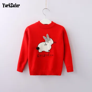 

Yorkzaler Autumn Winter Kids Sweater For Girl Boy Long Sleeve Cartoon Rabbit Children's Clothes Fashion Toddler Baby Tops 3Y-6Y
