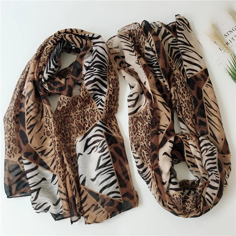 Fashion ladies long chiffon leopard shawl wild soft scarf 180x90CM thin section sunscreen beach towel silk |
