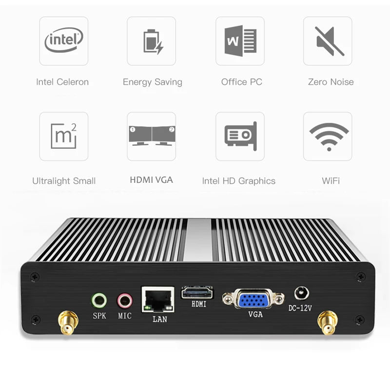 Дешевый мини ПК Windows 10 Core i5 4200Y i3 7100U Мини компьютер Celeron 2955U Barebone компьютер DDR3L HTPC minipc HDMI VGA