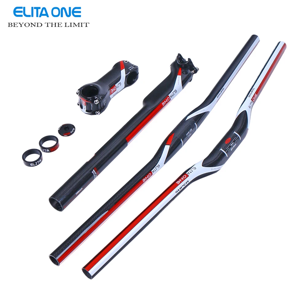 elitaone 3K Carbon MTB Handlebar Bike Parts Cycling Handlenar+Saetpost
