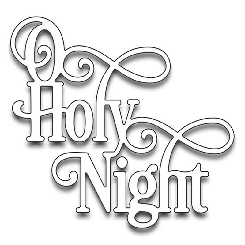 

Lace Holy Night Letter Metal cutting dies embossing dies stencil for handmade Paper cards making scrapbooking craft Cutting Dies