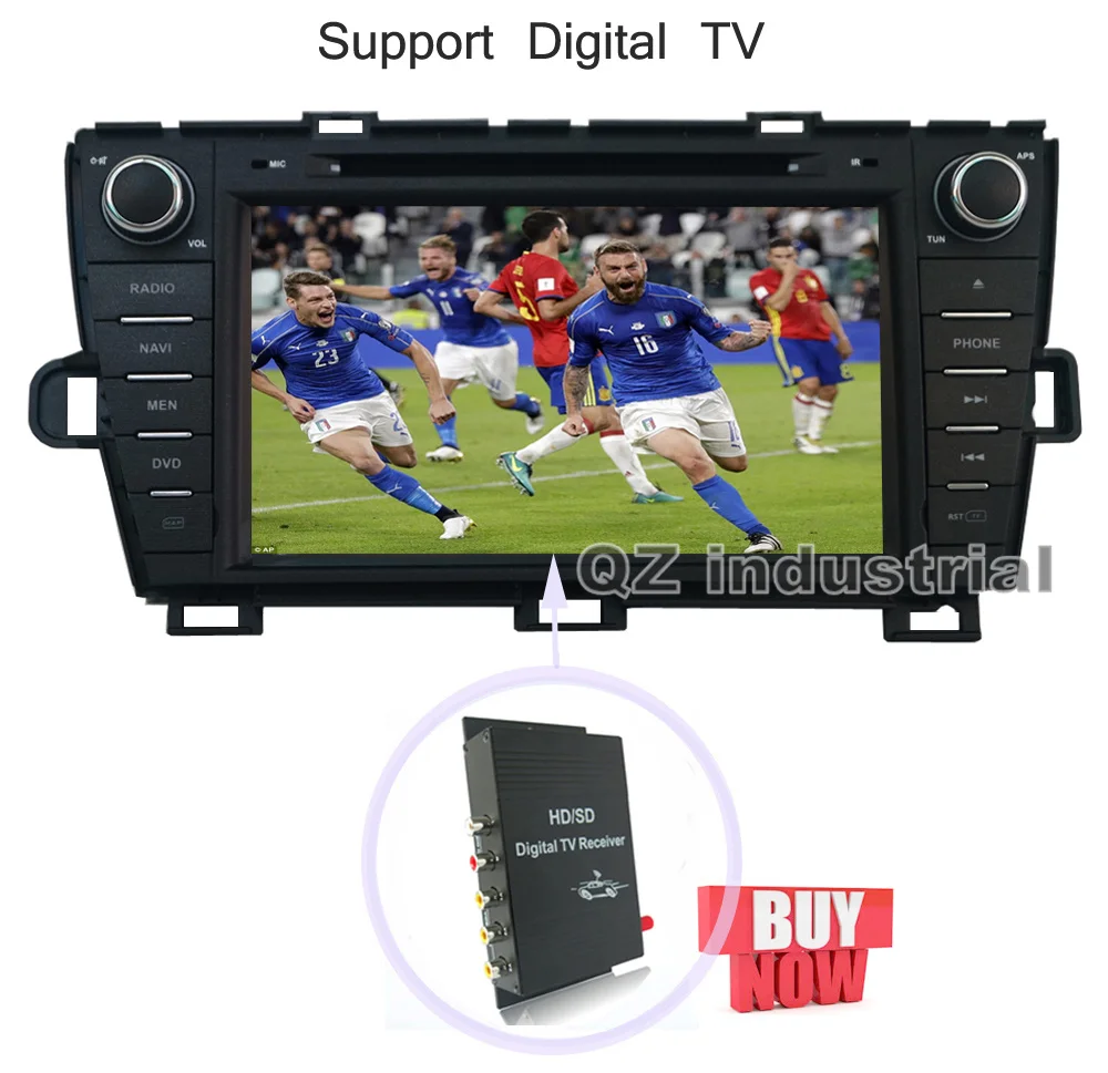 Excellent QZ industrial HD 8inch Android 8.1 for Toyota Prius 2008-2014 Car DVD Player with Radio Navigation BT SWC GPS 3G 4G RDS WIFI Map 13