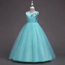 Праздничное платье для девочек, новинка года, летнее платье принцессы с вышивкой для девочек на свадьбу, Детские торжественные платья для девочек, детские костюмы