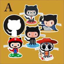 TD ZW 4 Комбинаций Github Octocat Стикер Для Автомобиля Ноутбук Багажа Скейтборд Мотоцикл Сноуборд Телефон Случае Этикета Наклейки