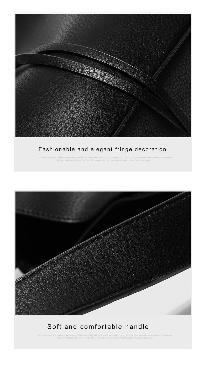 Vento Marea черные кошельки и сумочки с заклепками для женщин, сумка на плечо с кисточкой, модная Высококачественная сумка-мессенджер из искусственной кожи