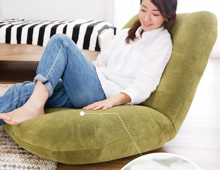  Japanese Floor Chair Folding Adjustable Lazy Sofa Chair Furniture Bedroom Living Room Playroom Balc