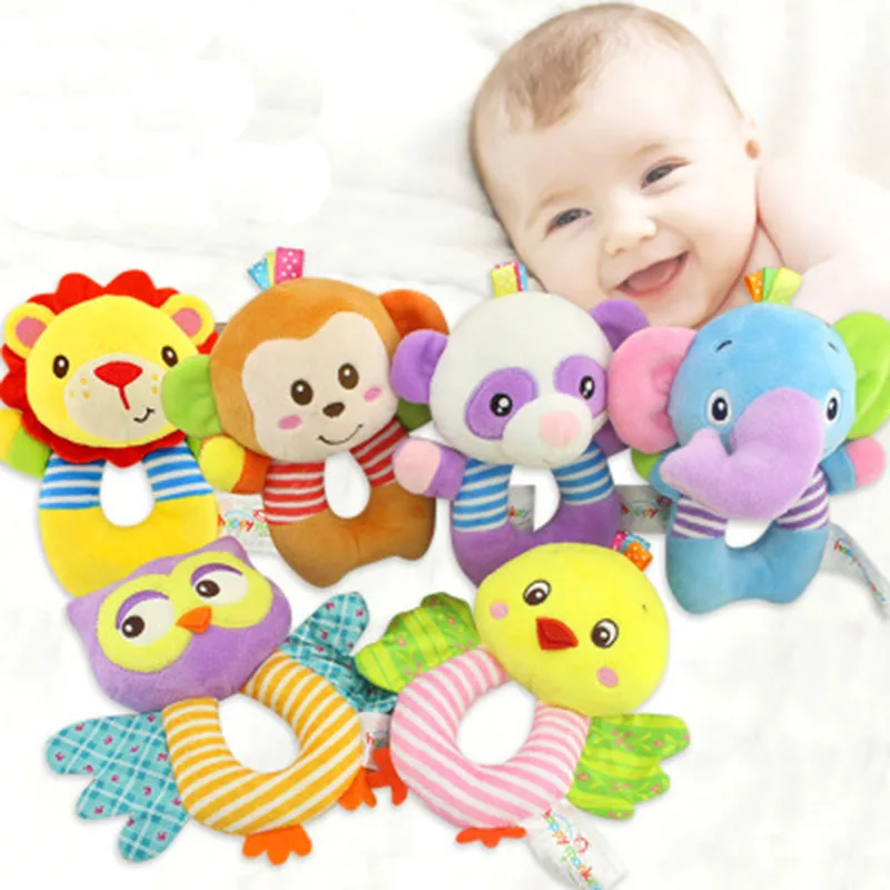 Newborn Baby Infant Toys Stroller Plush Cartoon Animals Accessories For Kid