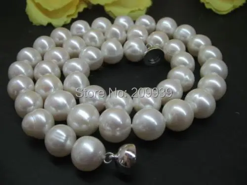

huij 002666 Genuine 11-12mm freshwater pearl Necklace