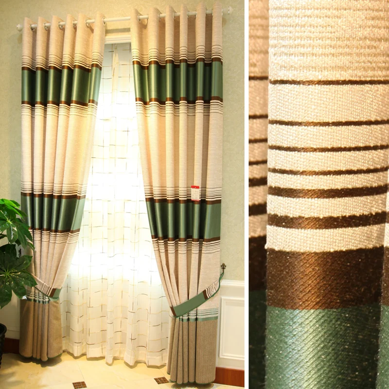 Sheer Curtains Free Shipping The High End Modern And Elegant Sheer Curtains Free Shipping The High End Modern And Elegant Past Green Yellow Purple Stripe Cotton Linen Composite Curtain