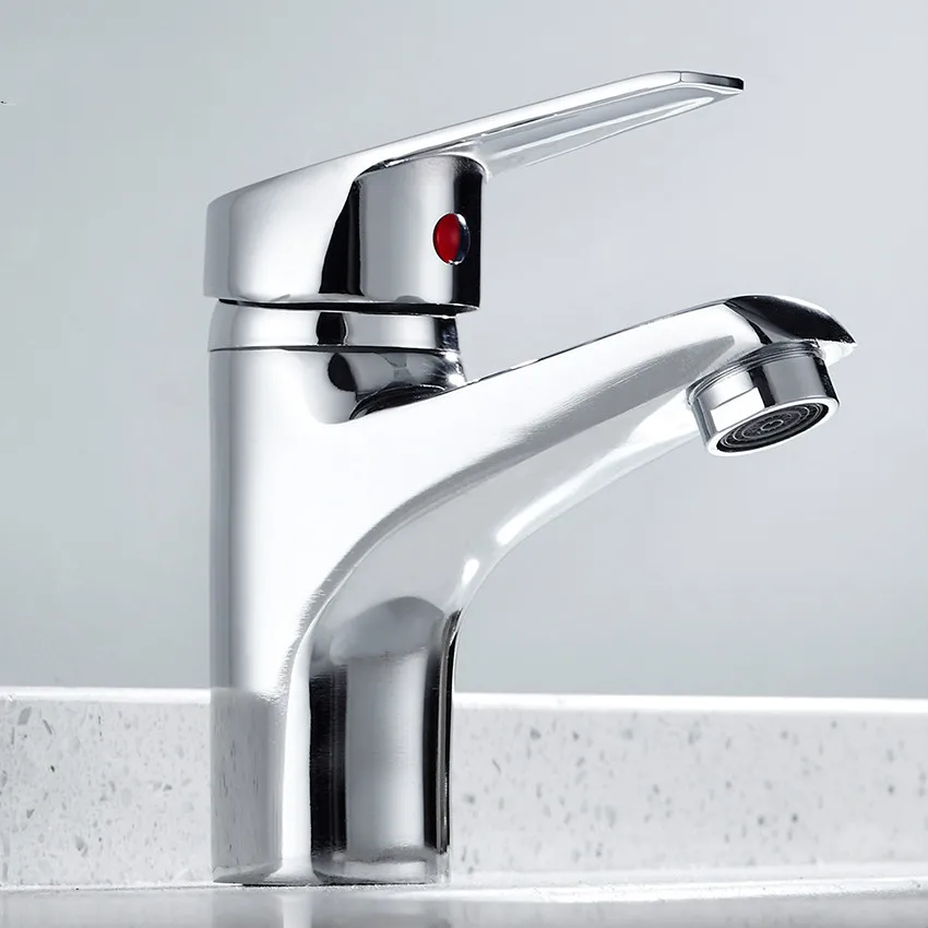Best sale Bathroom Basin Sink Faucet Chrome Single Handle Kitchen Tap Mixer hot and cold water hose Finished | Обустройство дома