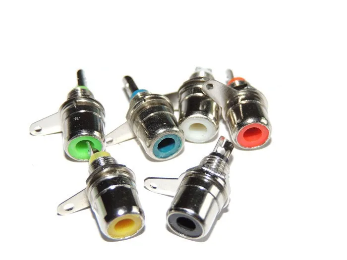 100 pcs metal Female Amplifier RCA Jack Chassis Mount connectorin