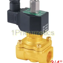 3/" обычно открытый латунь Электрический электромагнитный клапан 2W200-20-NO DC12V, DC24V, AC110V или AC220V