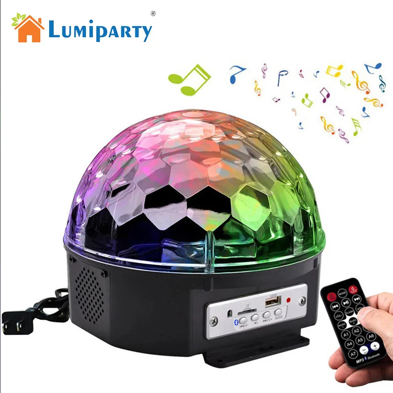 

LumiParty Bluetooth Music Playing 6 Colors Changing Rotary Crystal Magic Ball LED Lamp Romantic Fairy Decorative Light