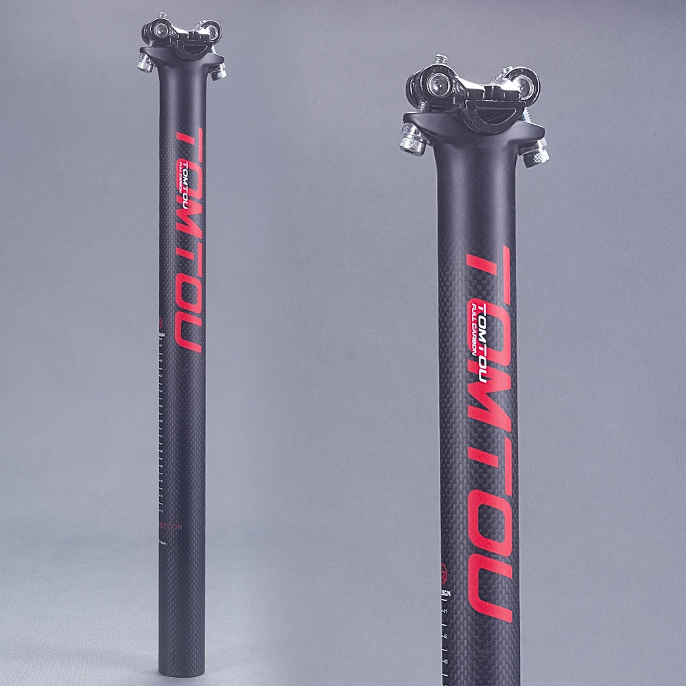 TOMTOU Carbono Fiber дорожный велосипедный Подседельный штырь MTB велосипедная