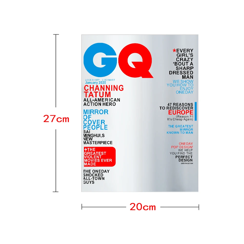 Современный прямоугольный чехол для журналов GQ настенное декоративное зеркало с
