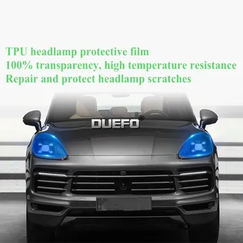 

TPU Car Headlight Protection Resist Film B-Pillar C-Pillar Transparent Sticker badge for Porsche Cayenne Panamera Macan 718
