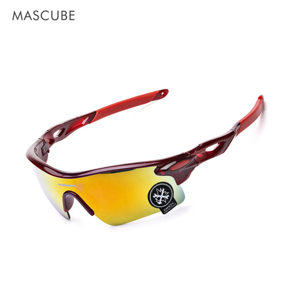 

High Quality Cycling Glasses Single Lens Windproof UV400 Except Transparent Lens Safety Explosion-proof Riding Glasses