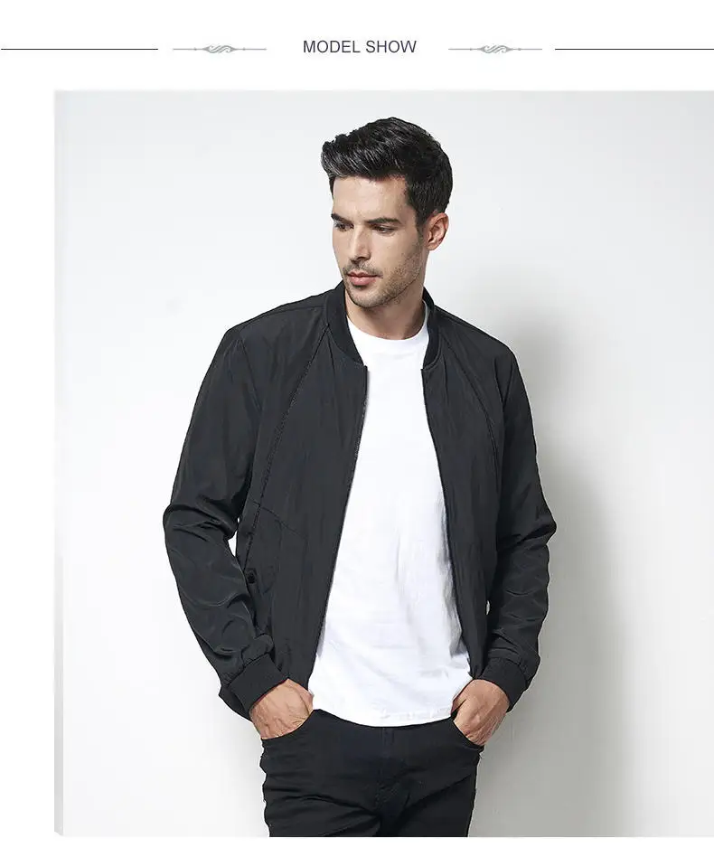 MuLS 2019 Spring Jacket Men Autumn Mandarin Baseball Collar Jacket Coat Suede Spring Mens Male Fit Outwear Size M-4XL Drop-Ship01