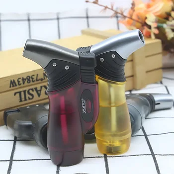

100pcs Spray Gun Jet Butane Pipe Lighter Torch Turbo Lighter Gas Cigarette 1300 C Fire Windproof Cigar Lighter