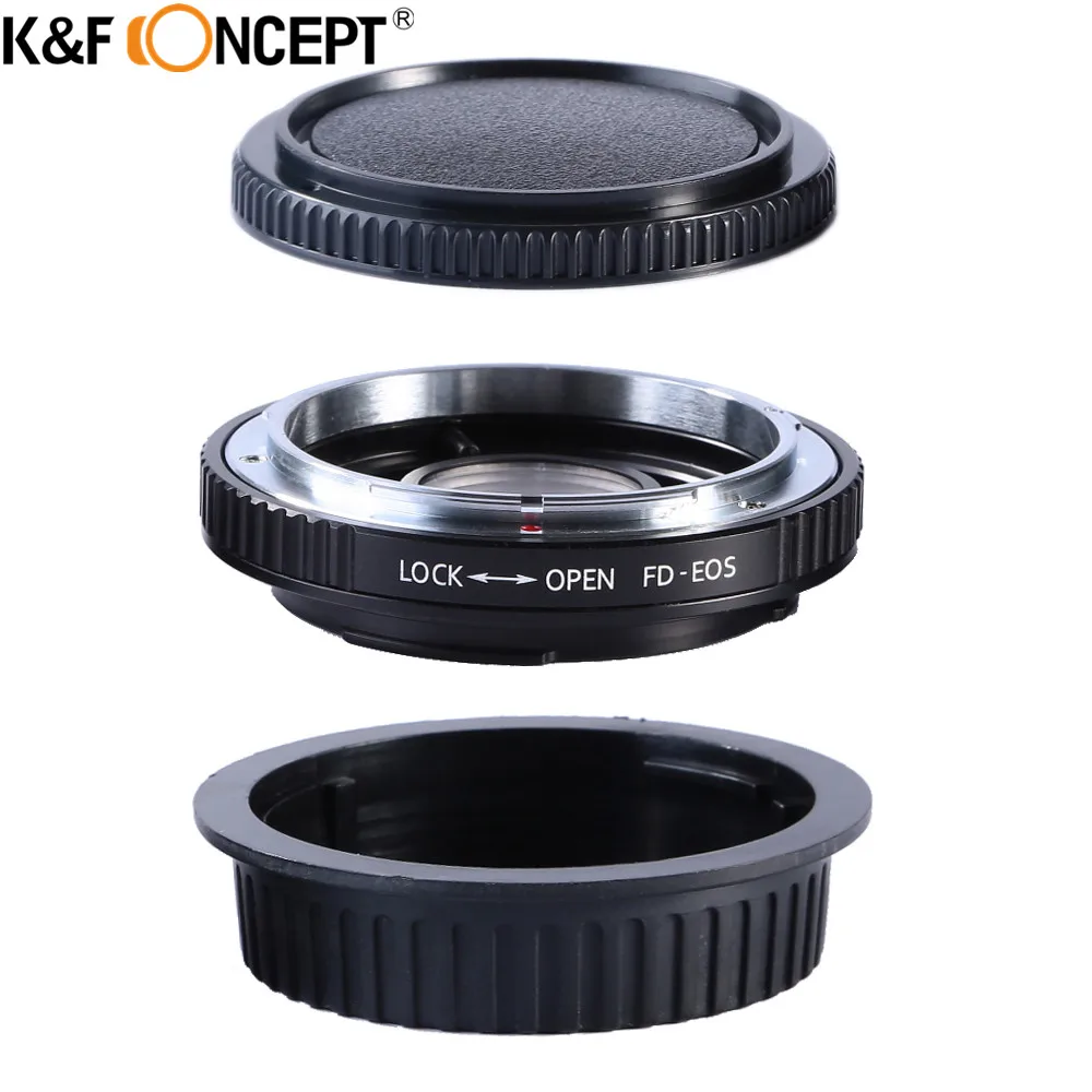 

K&F CONCEPT For FD-EOS Camera Lens Adapter Ring For Canon FD Lens To for EOS EF Mount Camera With Optical Glass Focus Infinity