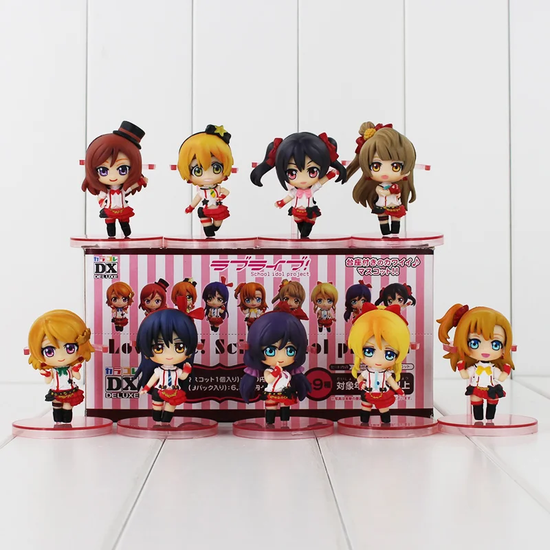 

New 9pcs/set Cartoon Love Live! School Idol Project PVC Action Figure Collectible Model Gift Toy free shipping