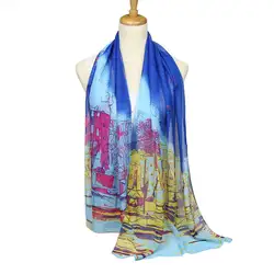 Tylish Для женщин девушка длинные хлопка печати шарф шаль большой шелковые шарфы пашмины лето/зима/осень мода