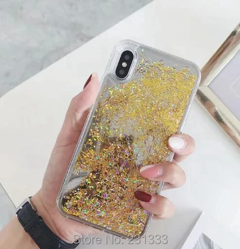 Top C-ku Diamond Bling Liquid Quicksand Glitter TPU Electroplate Hard Case For Iphone X 8 7 PLUS 6 6S 7PLUS Skin Cover Luxury 100pcs 5