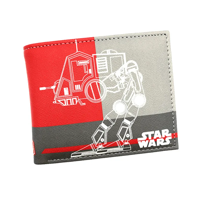 

Famous Design Star Wars Men's Short Wallet Soft Touch PU Leather Wallet The Last Jedi Purse for Young