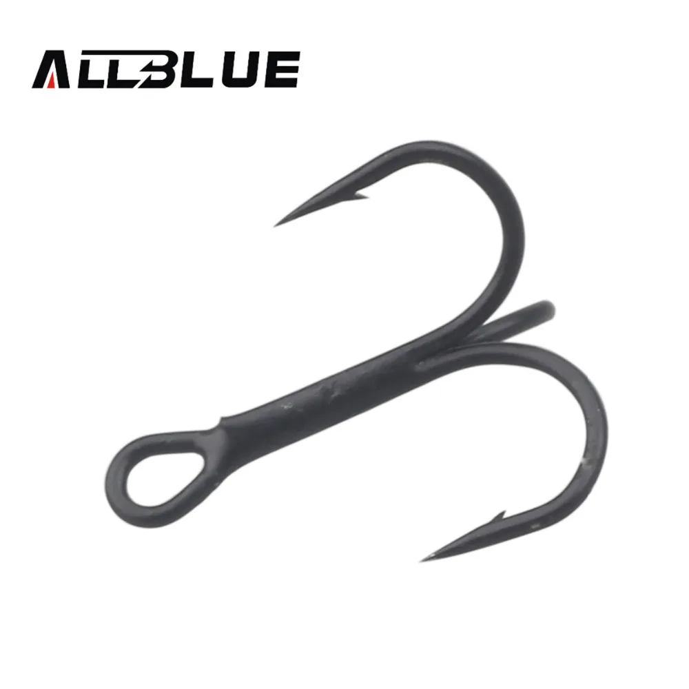 

ALLBLUE Super Strong Black Color Treble Hooks Sharp Hooks 2# 4# 6# 8# 10pcs/lot Fishing Tackle Fishhook Terminal Tackle