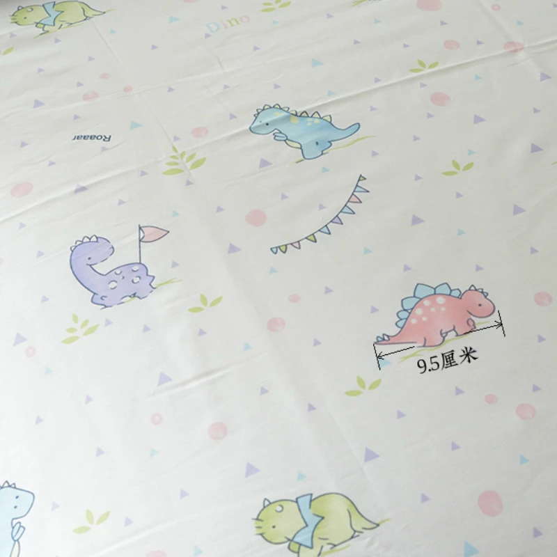

250x50cm Watercolor Dinosaur Twill Cotton Fabric DIY Children's Wear Cloth Make Bedding Quilt Decoration Home 330g/m