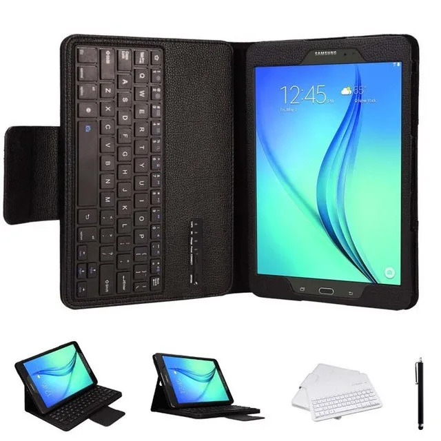 Для Samsung Galaxy Tab 9.7 дюймов Планшеты T550 T551 Съемная QWERTY Беспроводной Bluetooth клавиатура Портфолио Кожаный Чехол