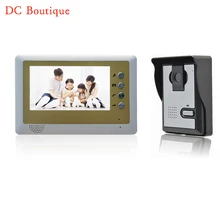 (1 set) Metal housing Home intercom system one to one Doorphone Video intercom 7inch nigth version Doorbell talkback
