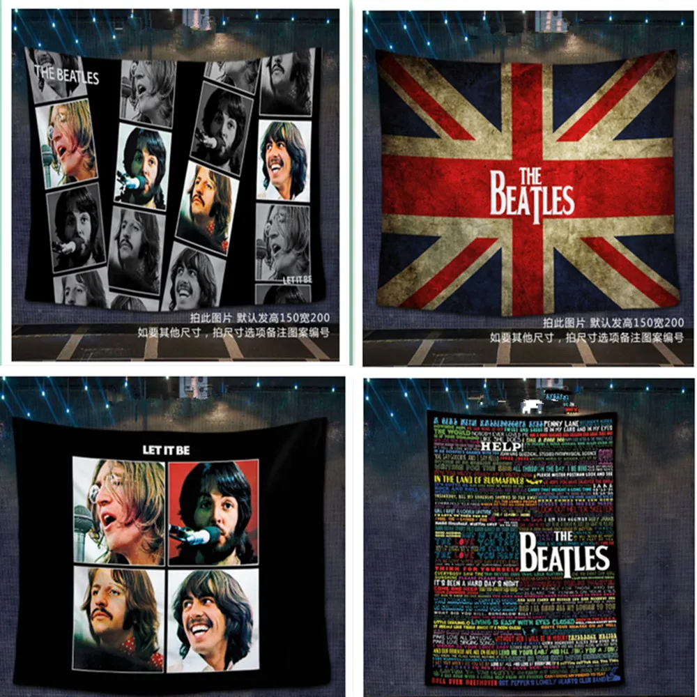 

Rock Music Band Logo Poster Wall Sticker Hanging Painting Art Waterproof Cloth Polyester Fabric Flags Banner Bar Cafe Decor C