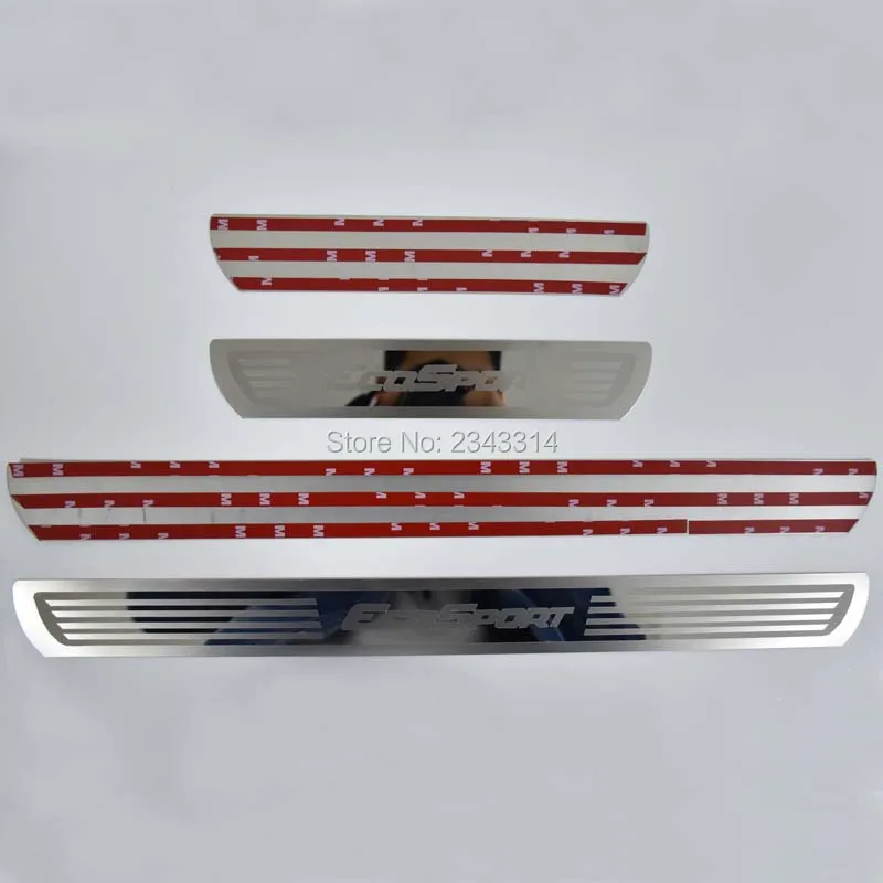 Для 2013- Ford Ecosport ультратонкие нержавеющие защитные накладки на пороги автомобиля, накладка на педаль, автомобильные аксессуары