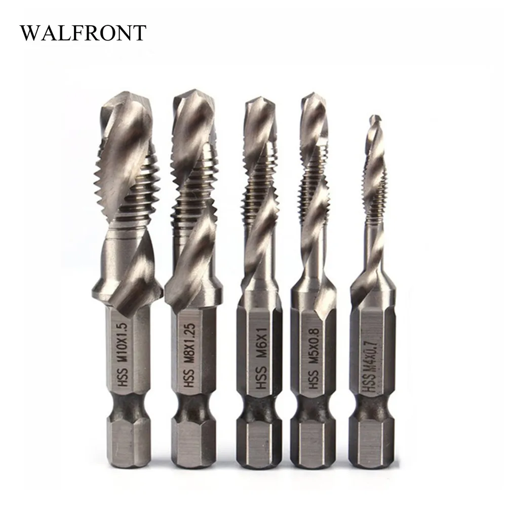 

M3-M10 Screw Thread Tap Drill Bits HSS 1/4" Hex Shank Drill & Tap Taper Drill Bits Power Tool Part