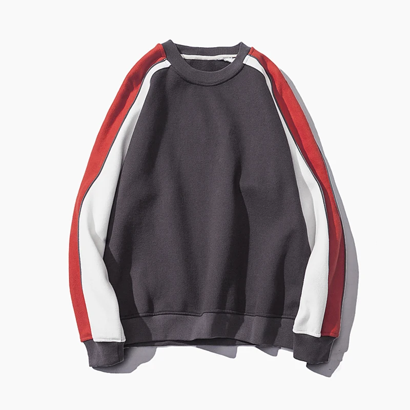 

2018 New Fashion Men's Sweatshirts Spring And Autumn O-Neck Patchwork Sweatshirt Pullover Casual Sweatshirts And Hoodis Men 4XL